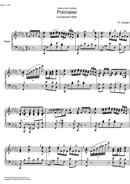 Polonaise No.11 bb minor