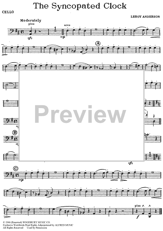 The Syncopated Clock - Cello