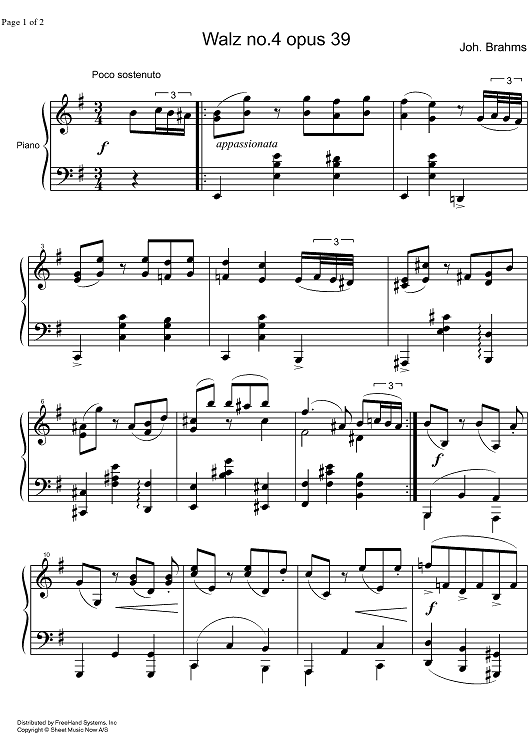 Waltz Op.39 No. 4