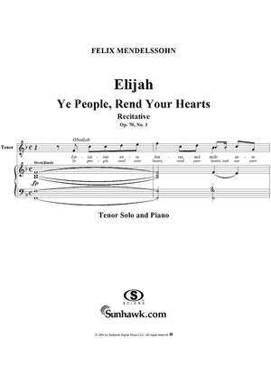 Ye People, Rend Your Hearts - No. 3 from "Elijah", part 1