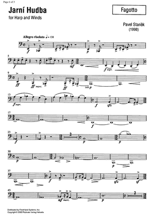 Jarní Hudba (Spring music) - Bassoon