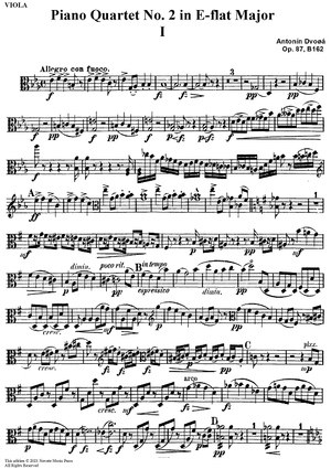 Piano Quartet No. 2 in E-flat Major, Op. 87 - Viola