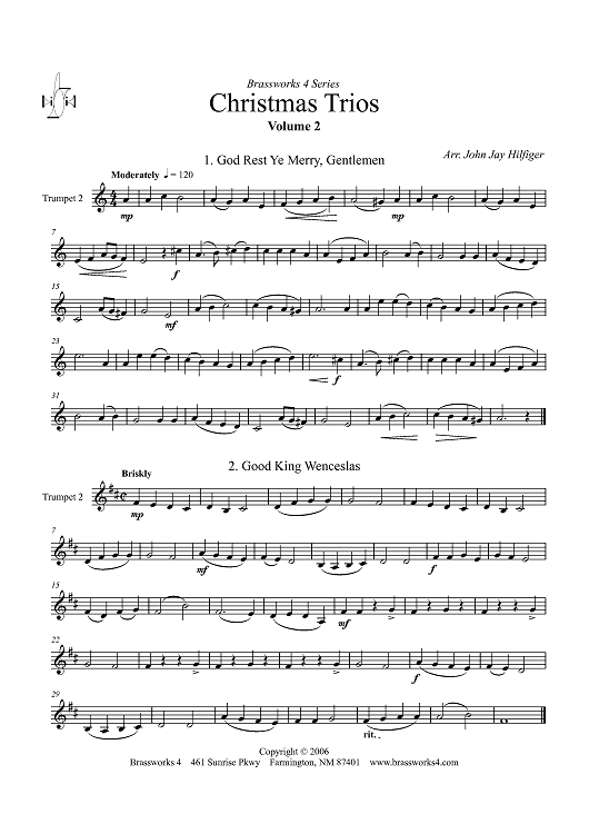 Christmas Trios, Volume 2 - Trumpet 2
