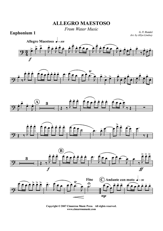 Allegro Maestoso - Euphonium 1