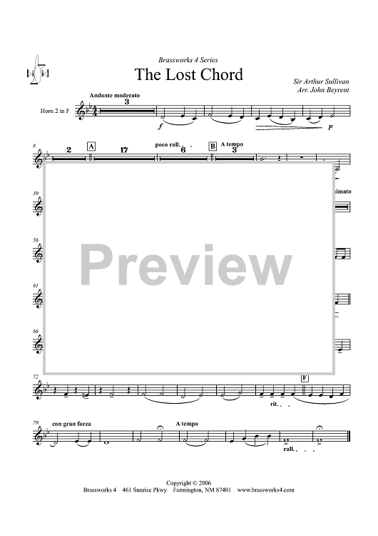 The Lost Chord - Horn 2 in F