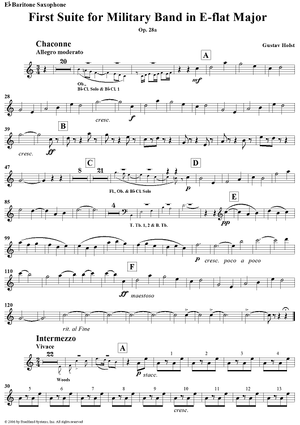 First Suite in E-flat, Op. 28a - Baritone Saxophone