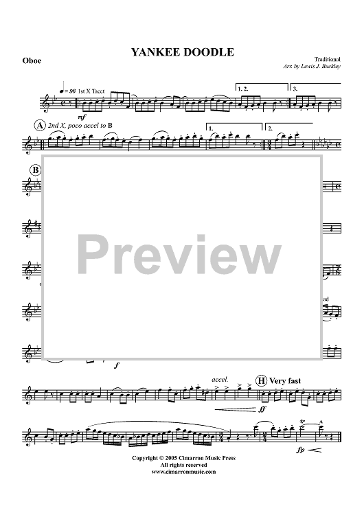 Yankee Doodle - Oboe