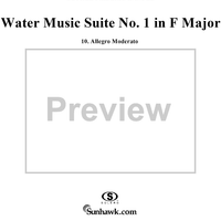 Water Music Suite no. 1 in F major, no. 10: Allegro moderato - Full Score