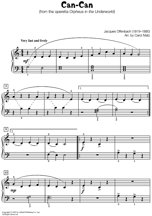 Can-Can (from the operetta Orpheus in the Underworld)