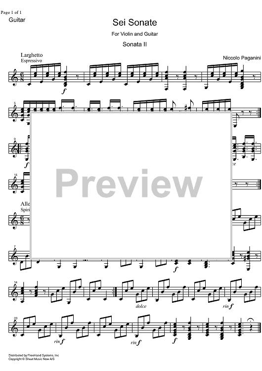 Sonata C Major Op. 2 No. 2 - Guitar