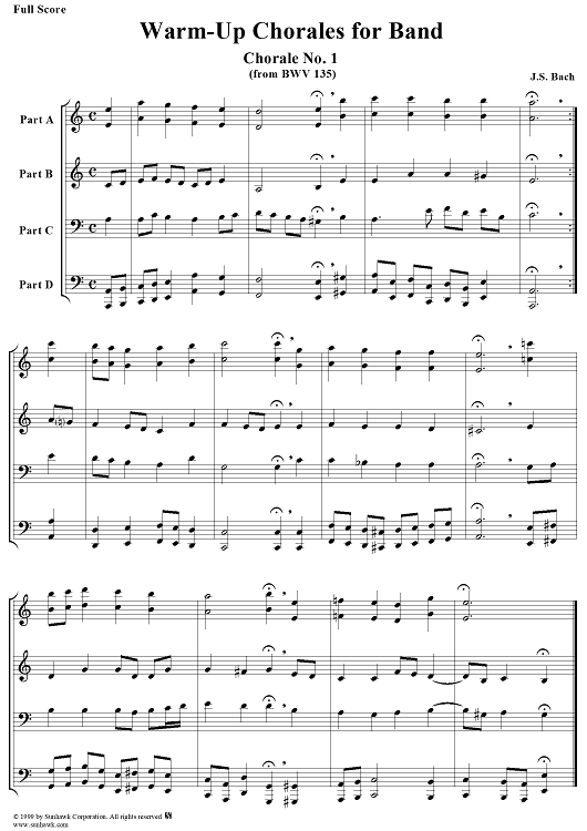 Warm-Up Chorales for Band - Score