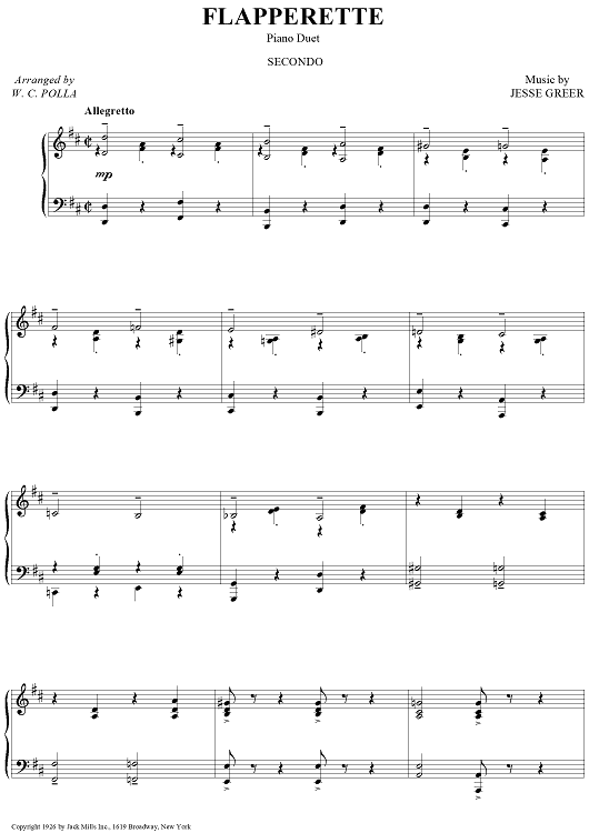 Flapperette - Piano Duet