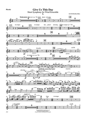 Give Us This Day - Piccolo