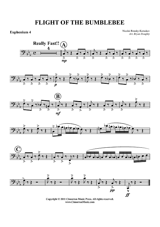 Flight of the Bumblebee - Euphonium 4 BC/TC