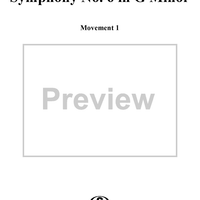 Symphony No. 6 in G Minor, Op. 42: Movt. 1