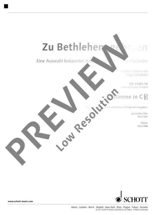 Zu Bethlehem geboren - 3rd Part In C (alto Clef): Viola