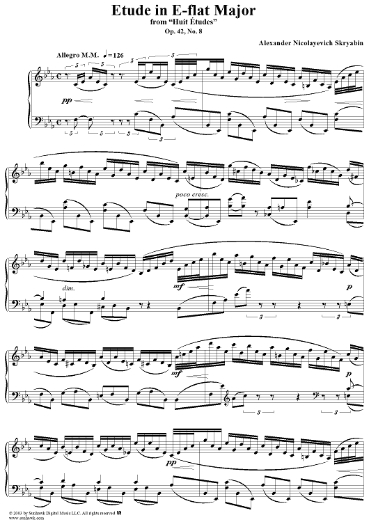 Etude in E-flat Major, Op. 42, No. 8