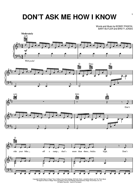 Don't Ask Me How I Know