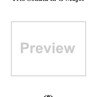 Trio Sonata in G Major, Op. 3, No. 6 - Score