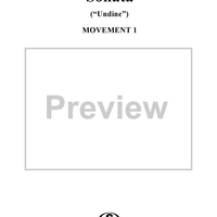 Sonata ("Undine"), op. 167:  Movement 1 - Piano