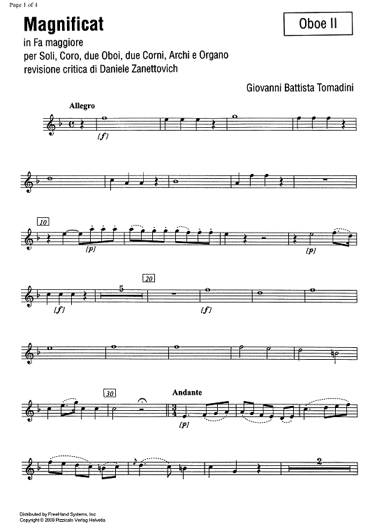 Magnificat - Oboe 2
