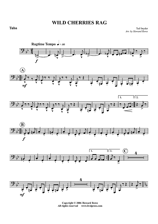 Wild Cherries Rag - Tuba