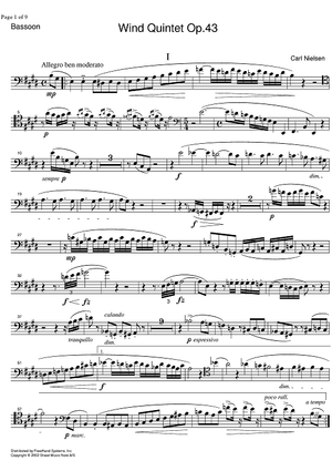 Quintet Op.43 - Bassoon