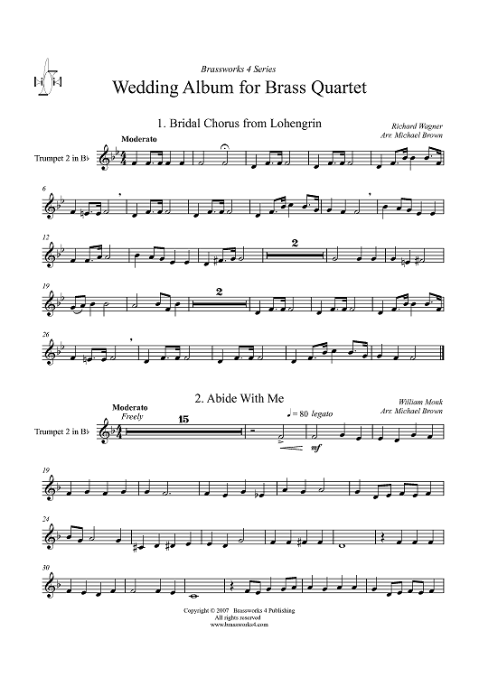 Wedding Album for Brass Quartet - Trumpet 2 in B-flat
