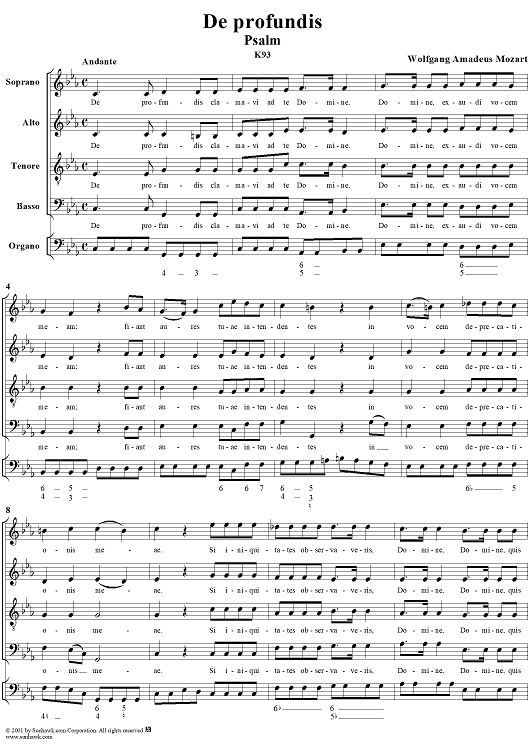 Psalm "De profundis" - K93