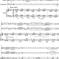 Trio in A Minor for violin, violoncello and piano - Piano Score