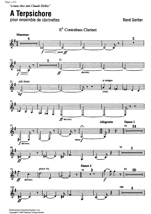 A Terpsichore - E-flat Contrabass Clarinet