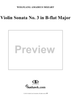 Violin Sonata No. 3 in B-flat Major, K8 - Piano Score
