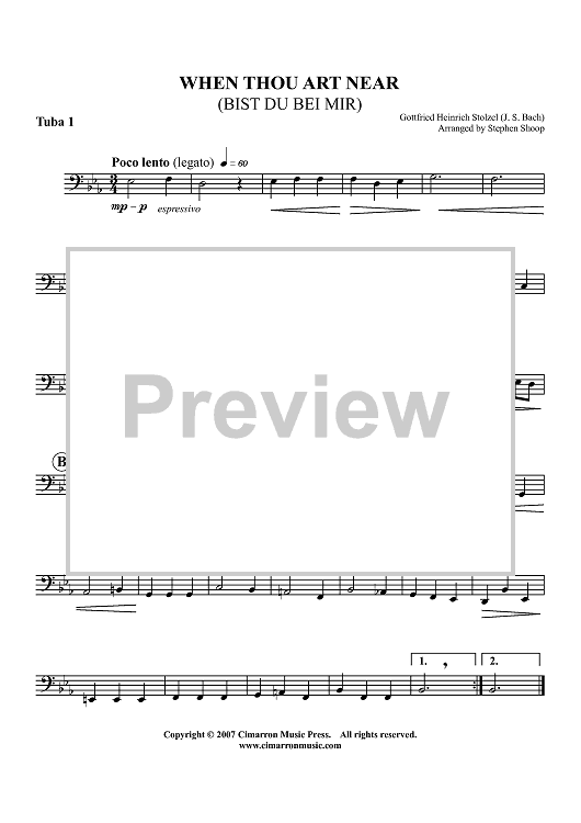 When Thou Art Near - Tuba 1