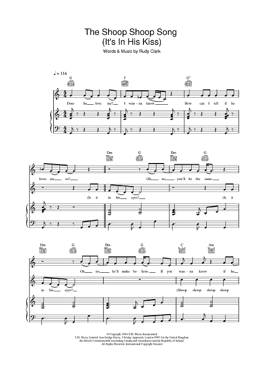 The Shoop Shoop Song  (It's In His Kiss)