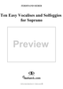 Ten Easy Vocalises and Solfeggios for Soprano, Op. 44