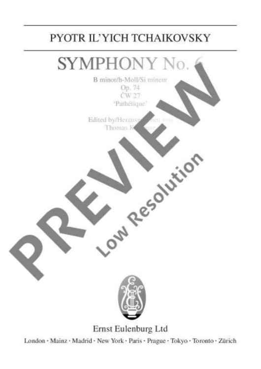 Symphony No. 6 B minor in B minor - Full Score