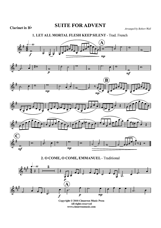 Suite for Advent - Clarinet in Bb