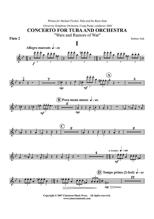 Concerto For Tuba - Flute 2