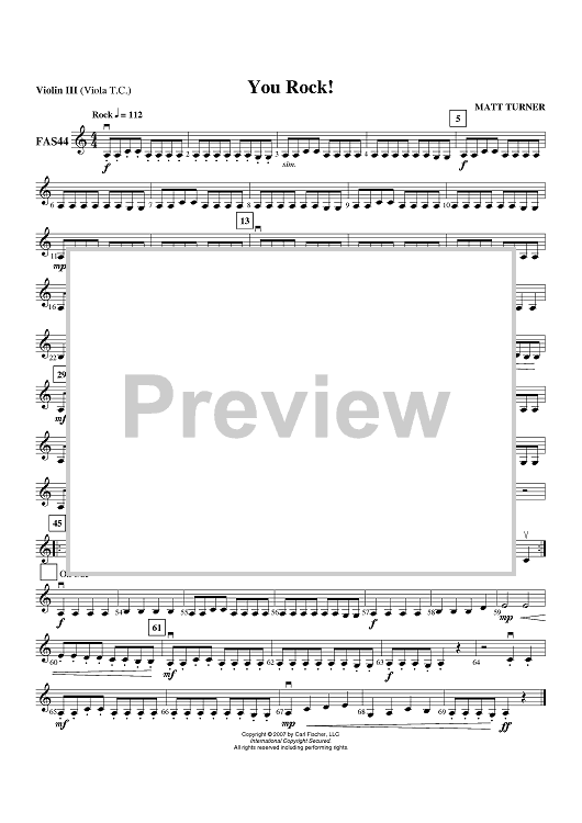 You Rock! - Violin 3