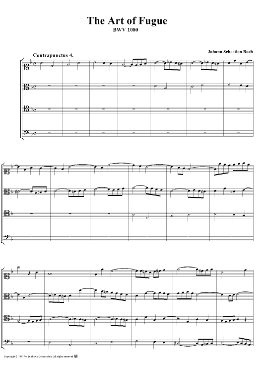 The Art of Fugue: Contrapunctus 4