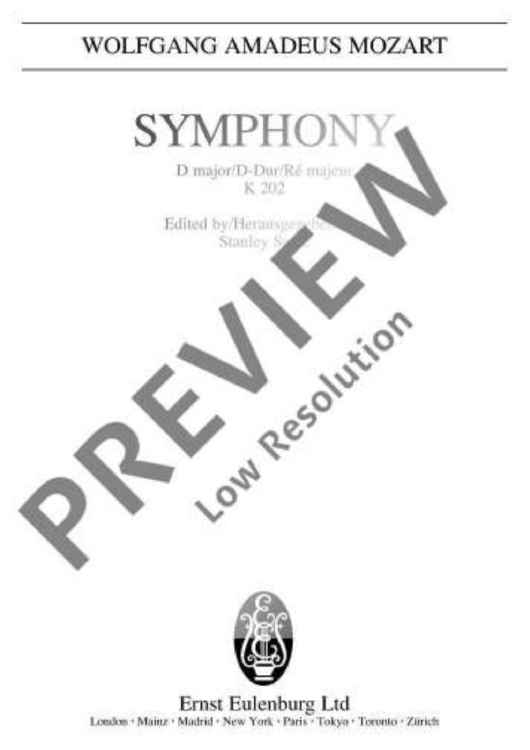 Symphony No. 30 D major - Full Score
