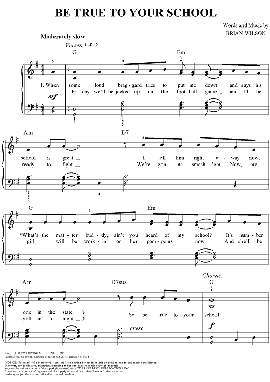 Be True to Your School