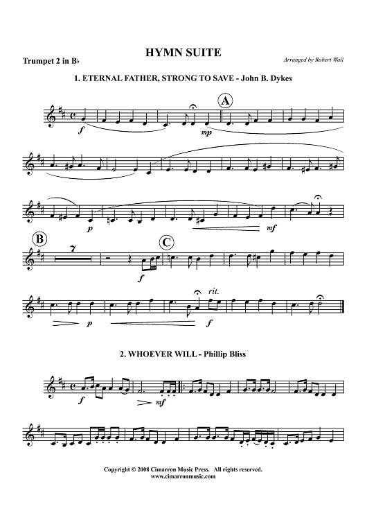 Hymn Suite - Trumpet 2 in Bb