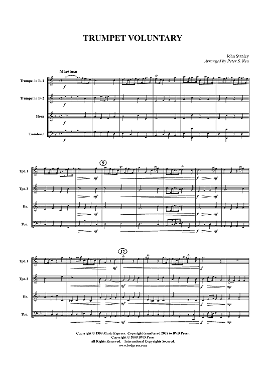 Trumpet Voluntary - Score