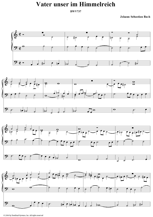 Vater unser im Himmelreich, BWV737