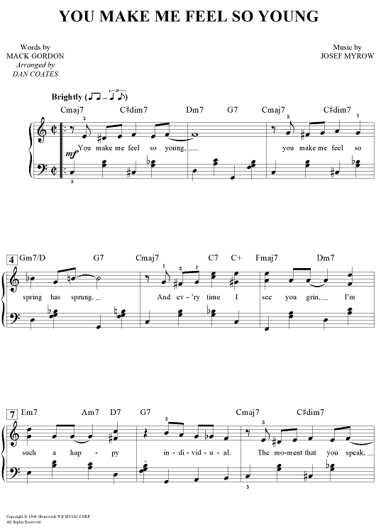 You Make Me Feel So Young