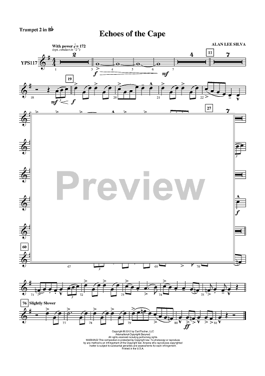 Echoes of the Cape - Trumpet 2 in Bb