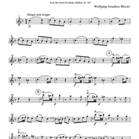 Alleluia - from the motet Exsultate, Jubilate, K. 165 - Part 1 Flute, Oboe or Violin