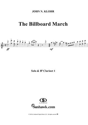 The Billboard March - Solo & 1st Clarinets
