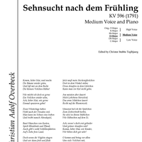 Sehnsucht nach dem Frühling KV596